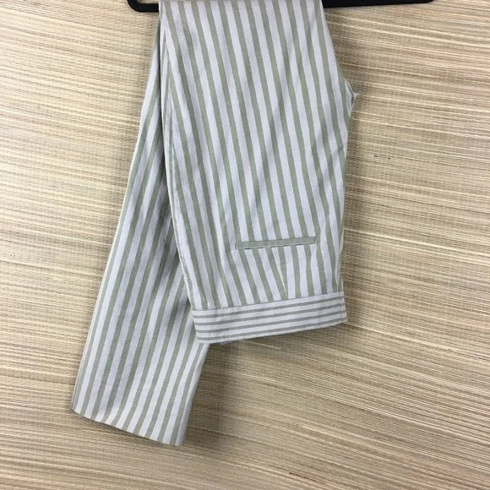 ACNE Liz Striped Cotton/Linen Straight Leg Pants